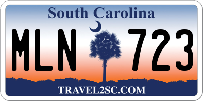 SC license plate MLN723
