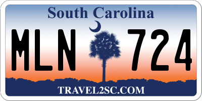 SC license plate MLN724