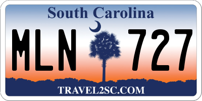 SC license plate MLN727