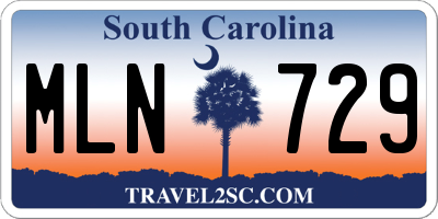 SC license plate MLN729
