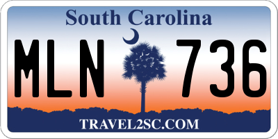 SC license plate MLN736