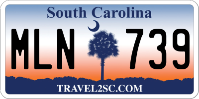 SC license plate MLN739