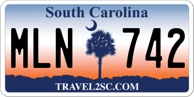 SC license plate MLN742