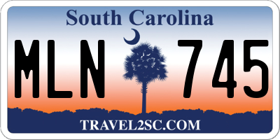 SC license plate MLN745
