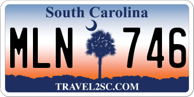 SC license plate MLN746