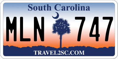 SC license plate MLN747