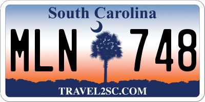 SC license plate MLN748