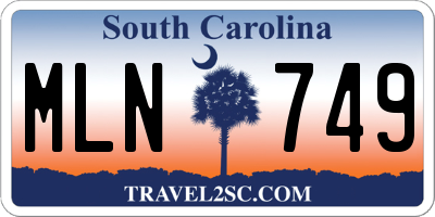 SC license plate MLN749