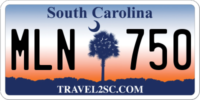 SC license plate MLN750