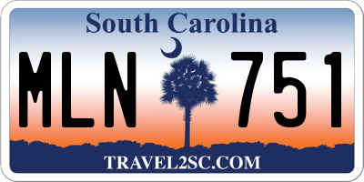 SC license plate MLN751