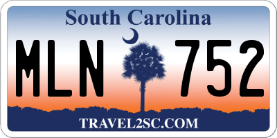 SC license plate MLN752