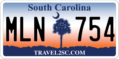 SC license plate MLN754