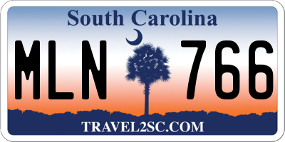 SC license plate MLN766