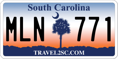 SC license plate MLN771