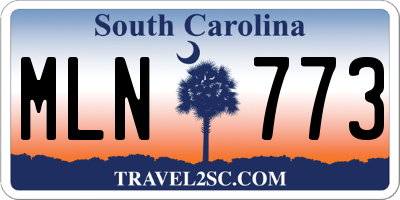 SC license plate MLN773