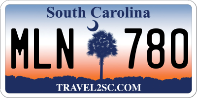 SC license plate MLN780