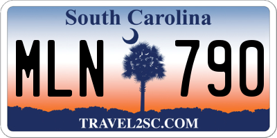 SC license plate MLN790