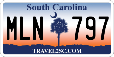 SC license plate MLN797