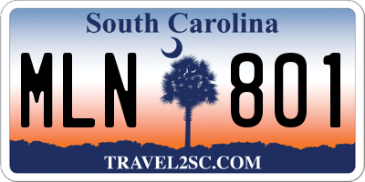 SC license plate MLN801