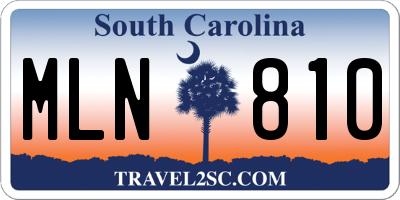 SC license plate MLN810