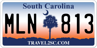SC license plate MLN813