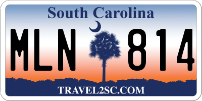 SC license plate MLN814