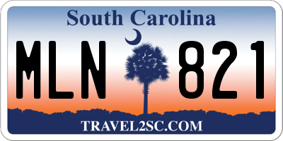 SC license plate MLN821