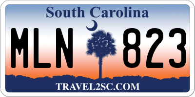 SC license plate MLN823
