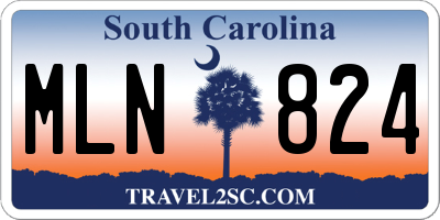 SC license plate MLN824