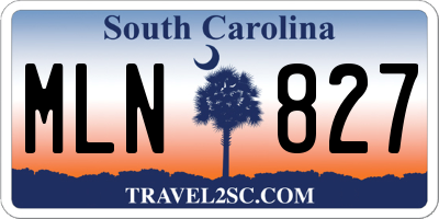 SC license plate MLN827