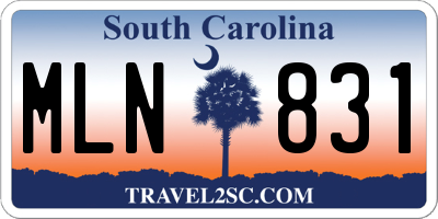 SC license plate MLN831