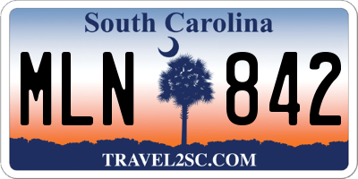 SC license plate MLN842
