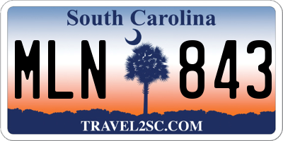SC license plate MLN843
