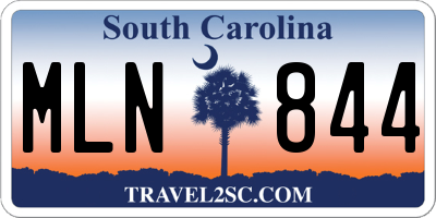 SC license plate MLN844