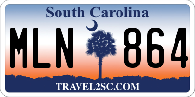 SC license plate MLN864