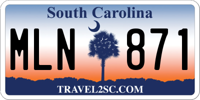 SC license plate MLN871