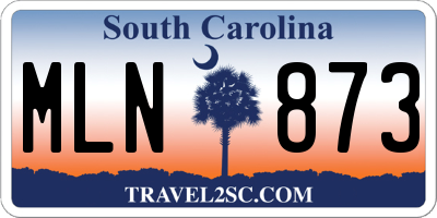 SC license plate MLN873