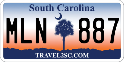 SC license plate MLN887
