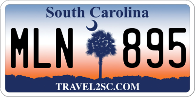 SC license plate MLN895