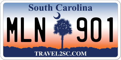 SC license plate MLN901