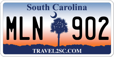 SC license plate MLN902