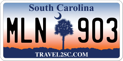 SC license plate MLN903