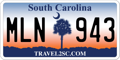 SC license plate MLN943