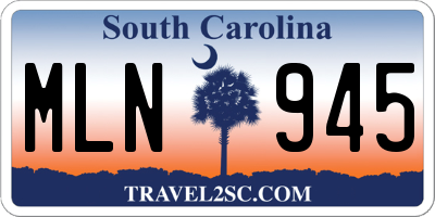 SC license plate MLN945