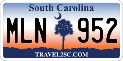 SC license plate MLN952
