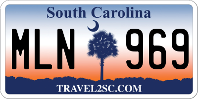 SC license plate MLN969