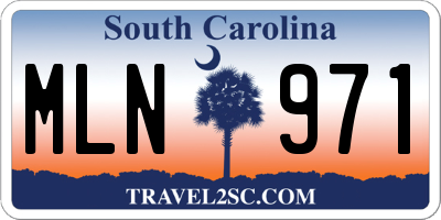 SC license plate MLN971