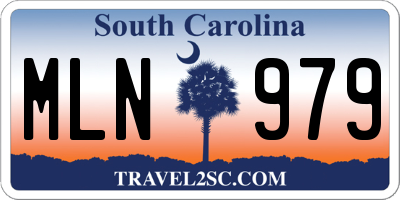 SC license plate MLN979