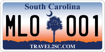 SC license plate MLO001