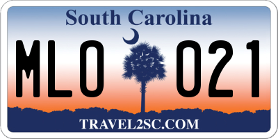 SC license plate MLO021